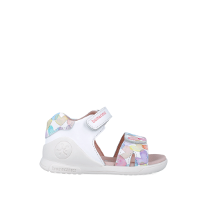 Sandalias de Piel Estampado Corazones BIOMECANICS
