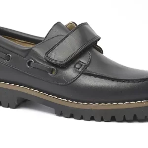 Nautico velcro azul marino piel YOWAS