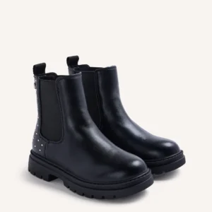 Botas Negras Elástico Lateral GIOSEPPO
