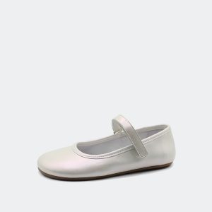 Merceditas Ballet de Piel Blanco Nacarado BLANDITOS BY CRIO´S