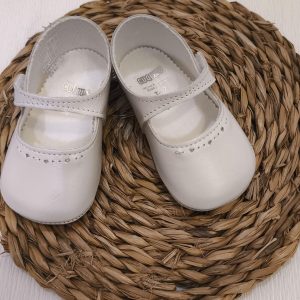 Merceditas De Piel Con Velcro Ceremonia CUQUITO