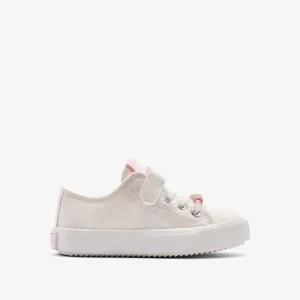 Zapatillas Bajas Lona Glitter Blancas CONGUITOS