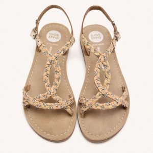 Sandalias de Piel de Tiras con Brillos GIOSEPPO