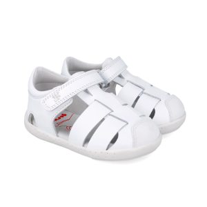 Sandalia De Piel Con Velcro GARVALIN