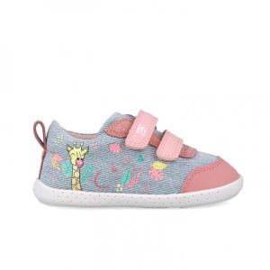 Zapatillas Velcro de Lona Respetuosas Vaquera y Rosa GARVALIN